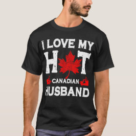Camiseta Amo a mi caliente esposo hoja de arce canadiense C