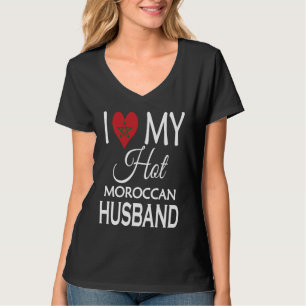 Camiseta Amo a mi caliente esposo marroquí cónyuge marroqu