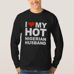 Camiseta Amo a mi caliente esposo nigeriano matrimonio espo