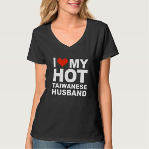 Camiseta Amo a mi caliente esposo taiwanés esposa matrimoni