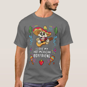 Camiseta Amo a mi caliente novio mexicano amigos orgullo de
