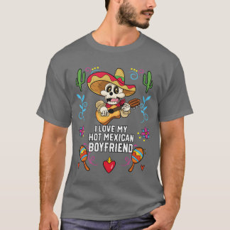 Camiseta Amo a mi caliente novio mexicano amigos orgullo de