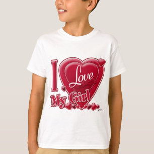 Camiseta Amo a mi Chica rojo - corazón