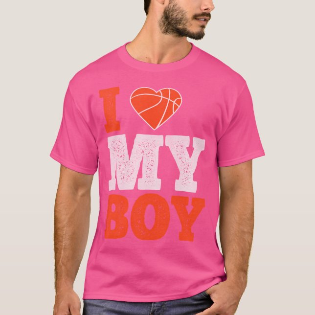Camiseta Amo a mi chico - Mujeres de regalos de baloncesto (Anverso)