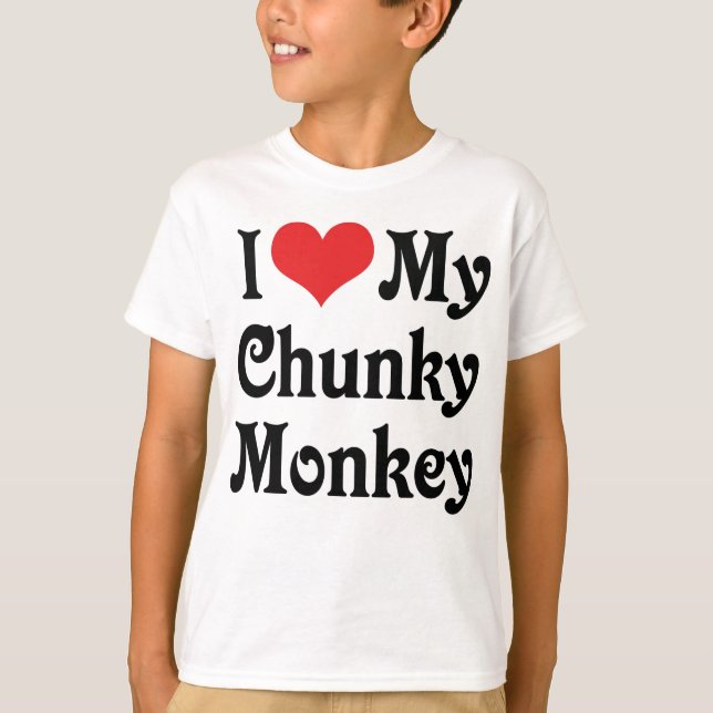 Camiseta Amo a mi Chunky Monkey (Anverso)