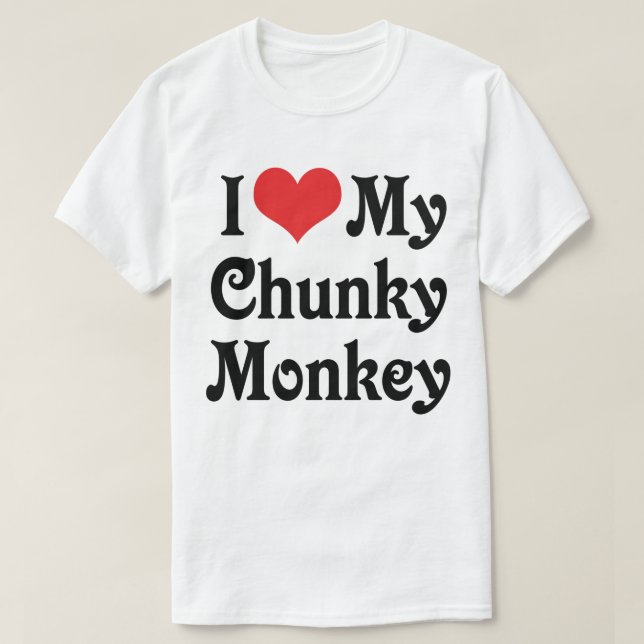 Camiseta Amo a mi Chunky Monkey (Diseño del anverso)