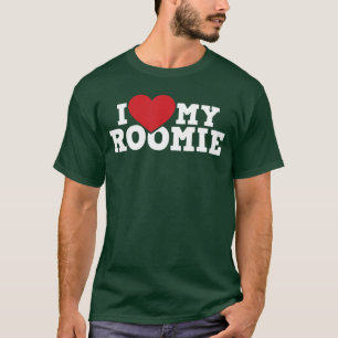 Camiseta Amo a mi compañero de cuarto Compañero de piso Com