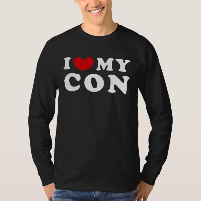 Camiseta Amo a mi Con, Me encanta mi Con (Anverso)