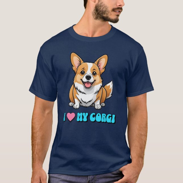 Camiseta Amo a mi Corgi (Anverso)