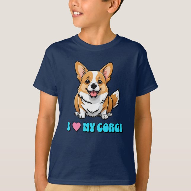 Camiseta Amo a mi Corgi (Anverso)