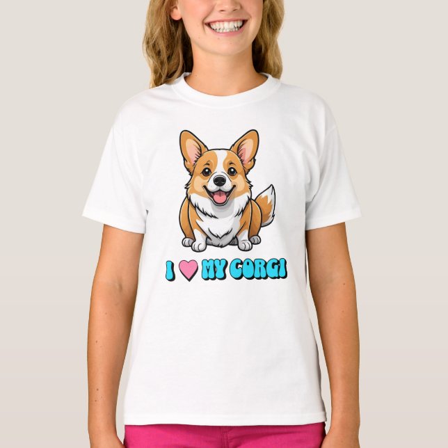 Camiseta Amo a mi Corgi (Anverso)
