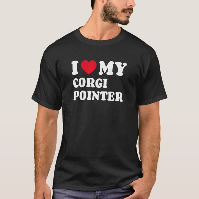 Camiseta Amo a mi Corgi Pointer (Anverso)