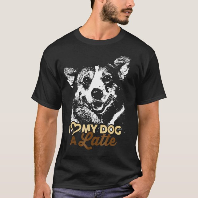 Camiseta Amo a mi Corgi un Latte (Anverso)