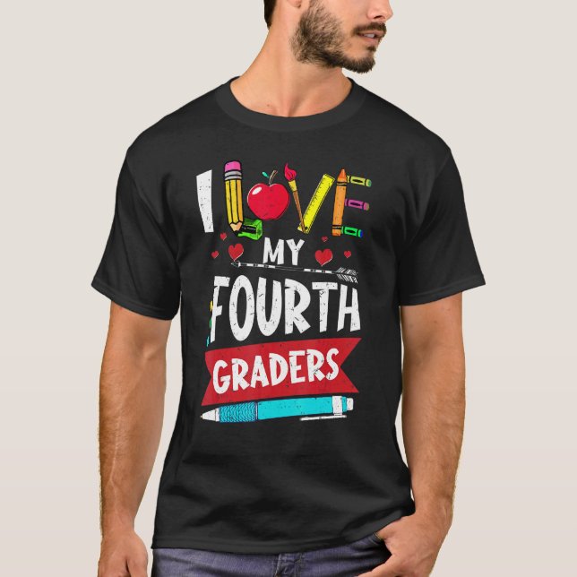 Camiseta Amo a mi cuarto graduado, cuarto profesor (Anverso)