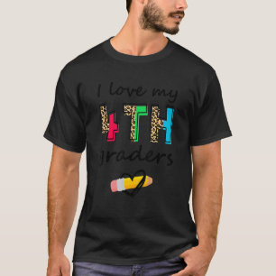 Camiseta Amo a mi cuarto graduado Leopard, profesor de cuar