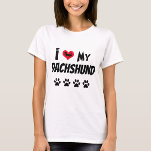 Camiseta Amo a mi dachshund