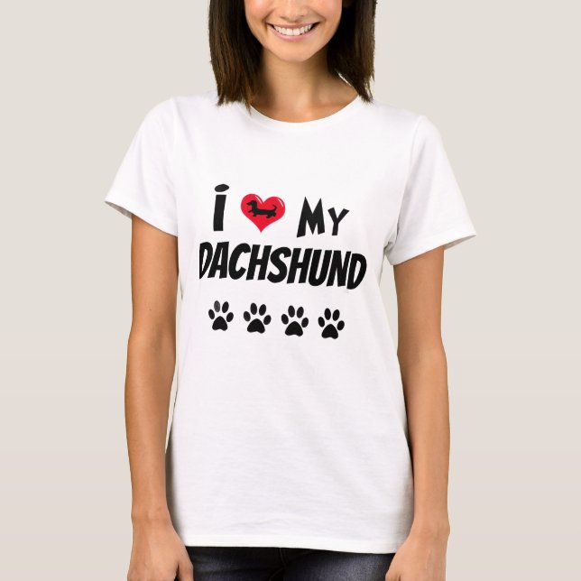 Camiseta Amo a mi dachshund  (Anverso)