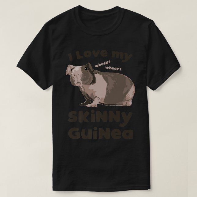 Camiseta Amo a mi delgado amante de los cerdos de Guinea si (Diseño del anverso)