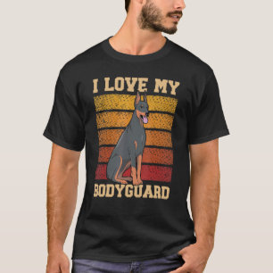 Camiseta Amo a mi Doberman perro guardian Dobie cachorro 1