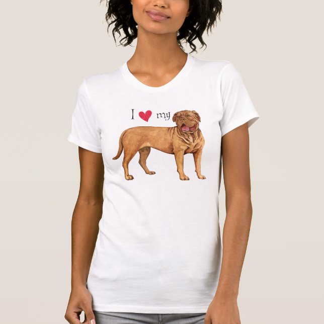Camiseta Amo a mi Dogue de Bordeaux (Anverso)