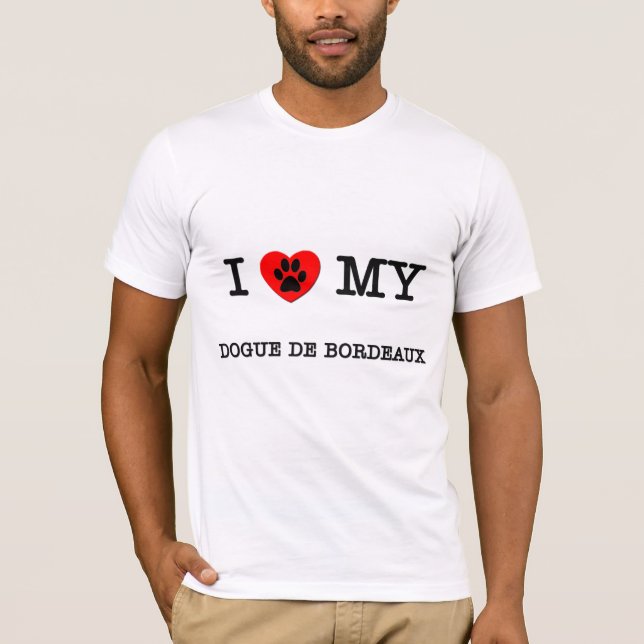 CAMISETA AMO A MI DOGUE DE BORDEAUX (Anverso)