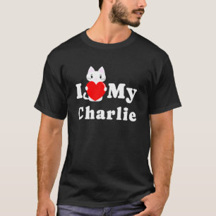 Camiseta Amo a mi dueño de gato Charlie Amante de gatitos m