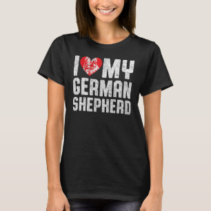 Camiseta Amo a mi dueño de perro pastor alemán