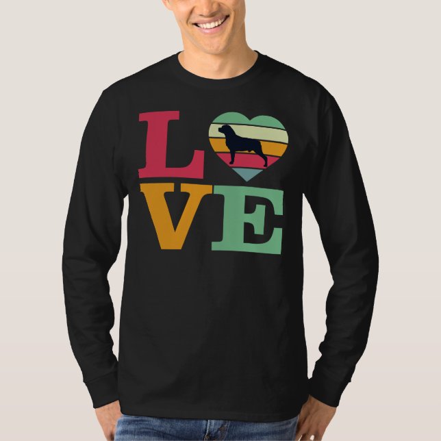 Camiseta Amo A Mi Dueño Rottweiler Perro Lover (Anverso)