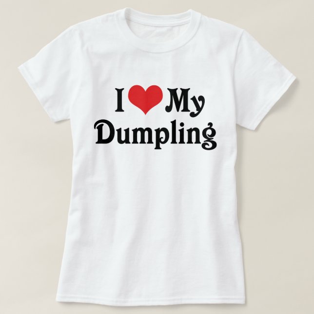 Camiseta Amo a mi dumpling (Diseño del anverso)