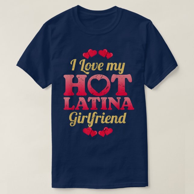 Camiseta Amo A Mi El día de San Valentín Latina Girlfriend (Diseño del anverso)