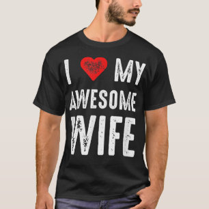 Camiseta Amo a mi espantosa esposa, un matrimonio gracioso 