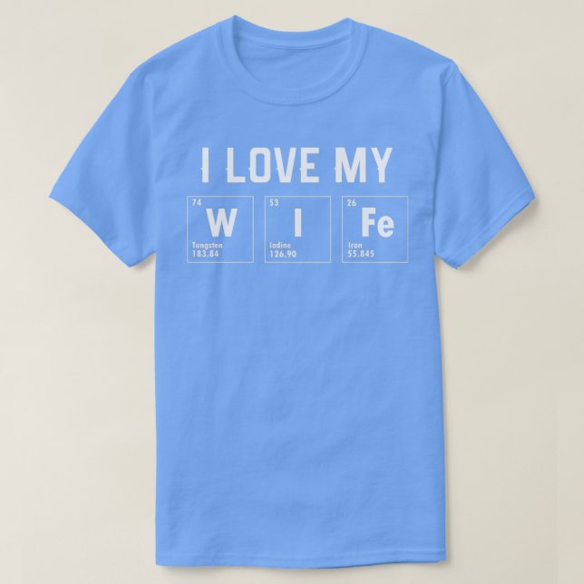 Camiseta Amo a mi esposa. (Diseño del anverso)