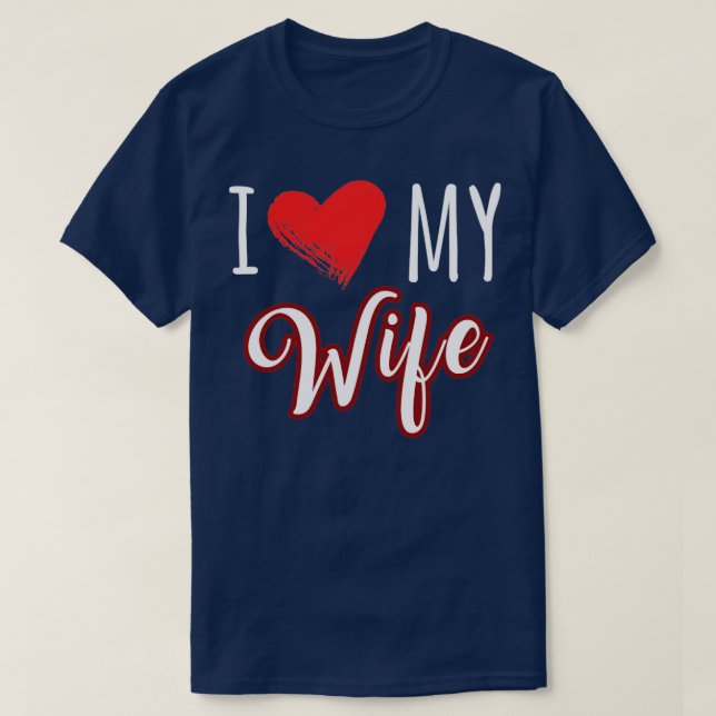 Camiseta Amo a mi esposa (Diseño del anverso)