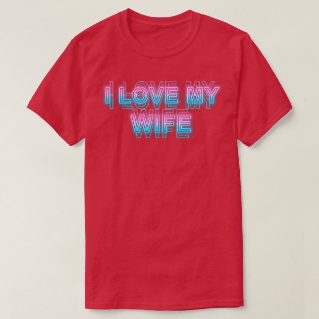 Camiseta Amo a mi esposa (Diseño del anverso)