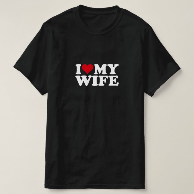 Camiseta Amo a mi esposa (Diseño del anverso)