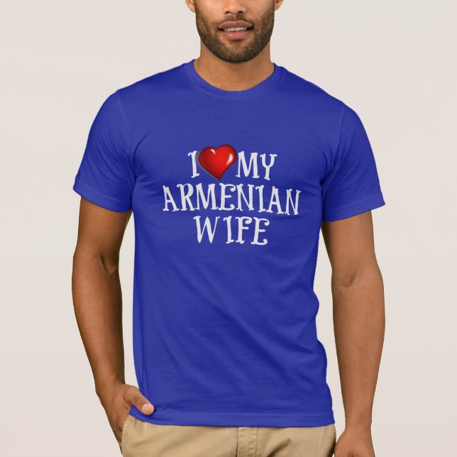 Camiseta Amo a mi esposa armenia (Anverso)