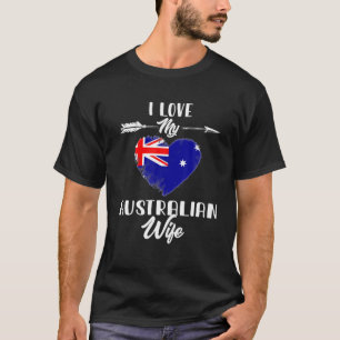 Camiseta Amo a mi esposa australiana Australia