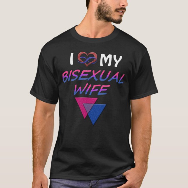 Camiseta Amo a mi esposa bisexual (Anverso)