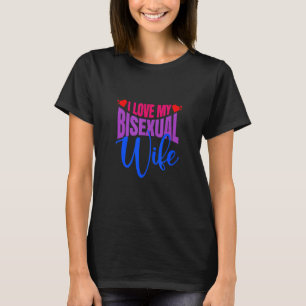 Camiseta Amo a mi esposa bisexual Orgullo Bi Bandera bisexu