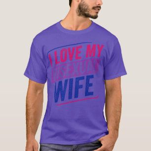 Camiseta Amo a mi esposa bisexual Orgullo Bi bandera bisexu