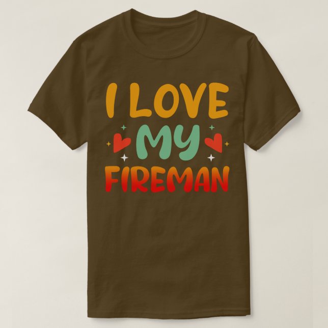 Camiseta Amo a mi esposa bombera (Diseño del anverso)