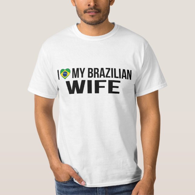 Camiseta Amo a mi esposa brasileña (Anverso)