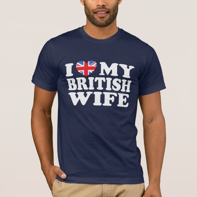 Camiseta Amo a mi esposa británica (Anverso)