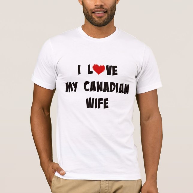 Camiseta Amo a mi esposa canadiense (Anverso)