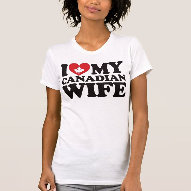 Camiseta Amo a mi esposa canadiense (Anverso)