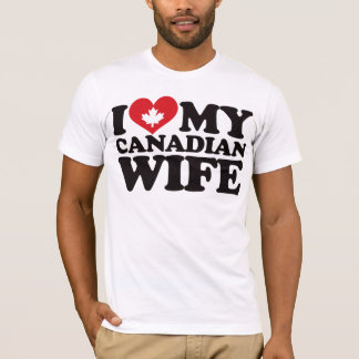 Camiseta Amo a mi esposa canadiense
