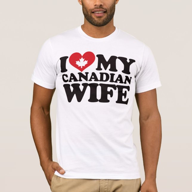 Camiseta Amo a mi esposa canadiense (Anverso)