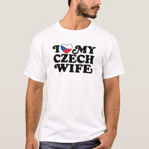 Camiseta Amo a mi esposa checa