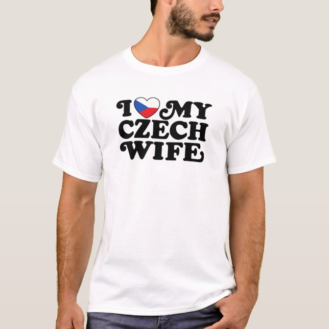 Camiseta Amo a mi esposa checa (Anverso)