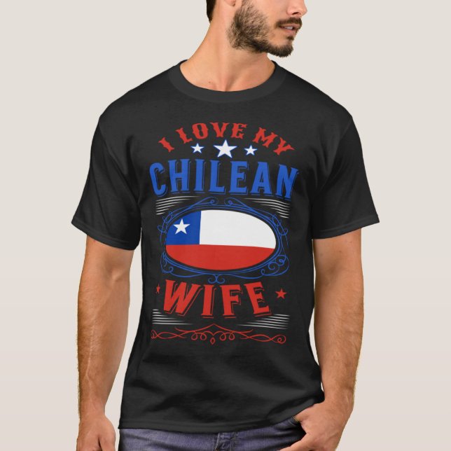 Camiseta Amo a mi esposa chilena (Anverso)